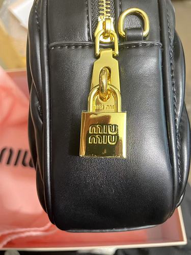 Miu Miu  Wander Matelassé Silk Mini Top Handle Bag