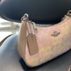 NWT COACH Teri Shoulder Bag In Rainbow Signature Canvas Silver/Sand Multi
