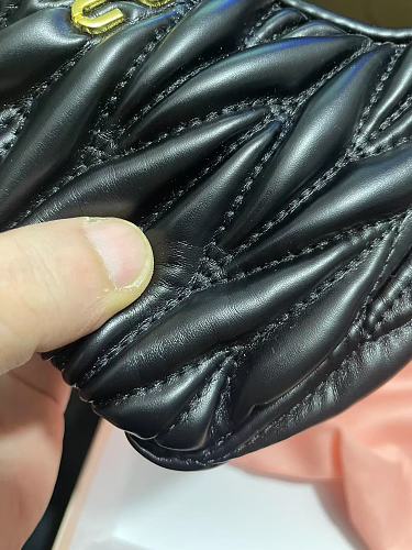 Wander matelassé nappa leather hobo bag