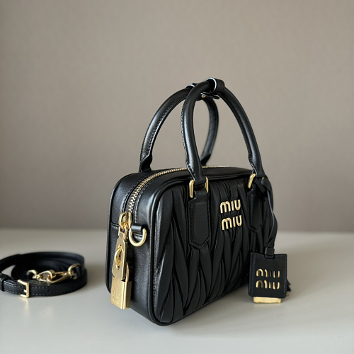 Miu Miu  Wander Matelassé Silk Mini Top Handle Bag