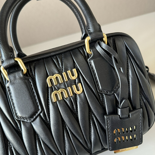 Miu Miu  Wander Matelassé Silk Mini Top Handle Bag