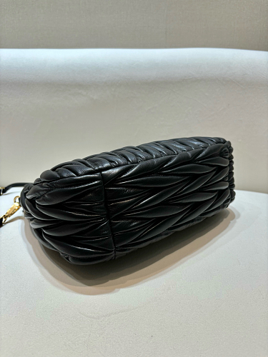 Wander matelassé nappa leather hobo bag