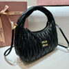 Wander matelassé nappa leather hobo bag