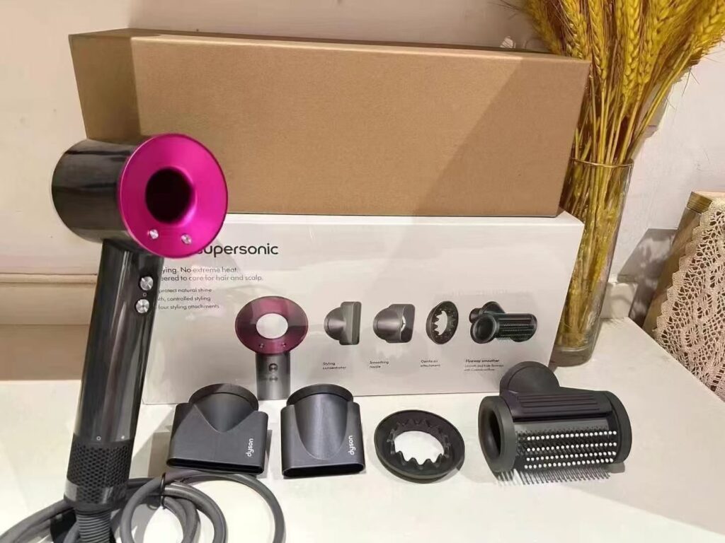 Dyson Supersonic HD08 Hair Dryer – Iron/Fuchsia with 4 Magnetic Styling Attachments