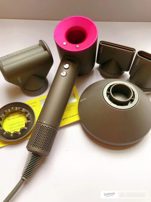 Dyson Supersonic HD08 Hair Dryer – Iron/Fuchsia with 4 Magnetic Styling Attachments