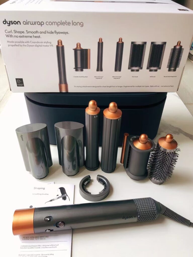 Dyson Airwrap HS05 Complete Long Multi-Styler – Nickel/Copper Gold with 6 Attachments & Storage Case