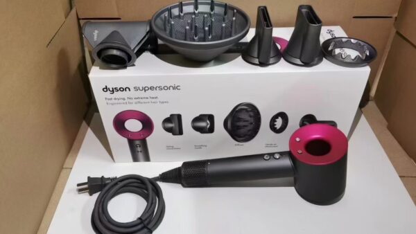 Dyson Supersonic HD08 Hair Dryer – Iron/Fuchsia with 4 Magnetic Styling Attachments
